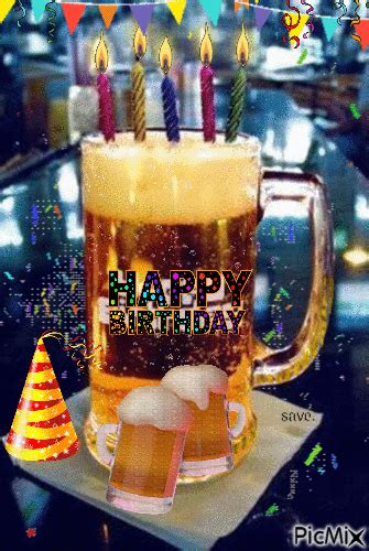 Sexy Beer Happy Birthday Gif