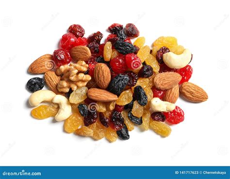 Different Dried Fruits and Nuts Stock Image - Image of raisins, cashew ...