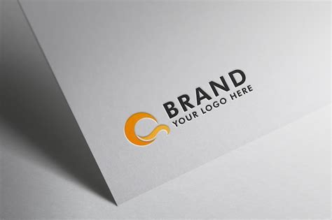 Premium PSD | Logo on a white paper mockup