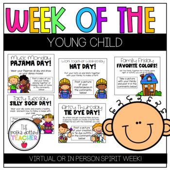 Week of the Young Child Spirit Week by The Polkadotted Teacher | TPT