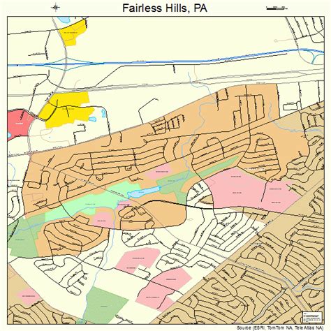 Fairless Hills Pennsylvania Street Map 4224712