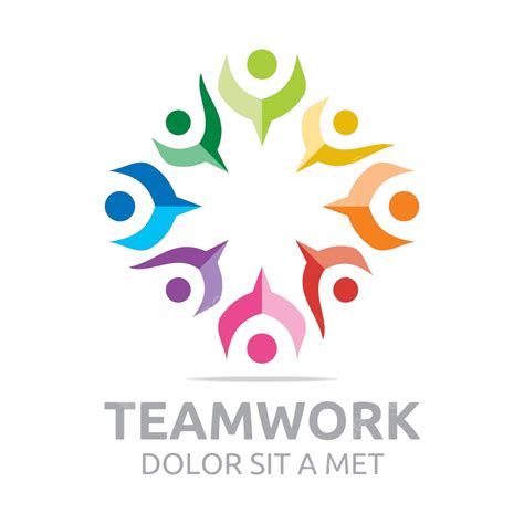 Logo Teamwork People Human Colorful Design Vector Abstract Retirement ...