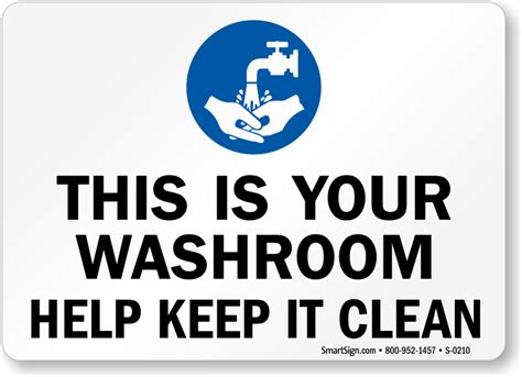 Keep Bathroom Clean Signs