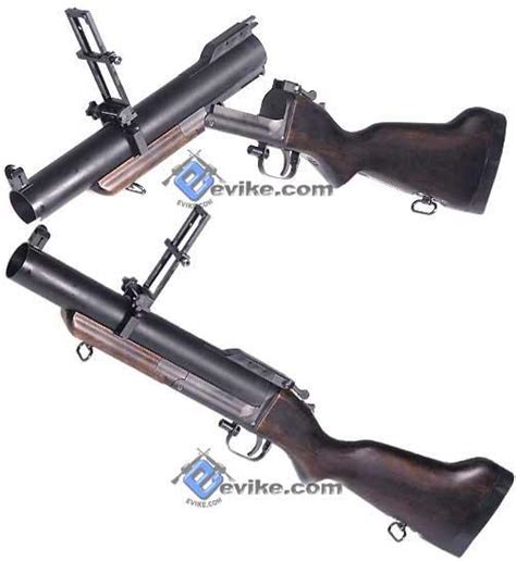 King Arms Full Metal M79 Airsoft Grenade Launcher (Aluminum Barrel / Real Wood Stock), Airsoft ...