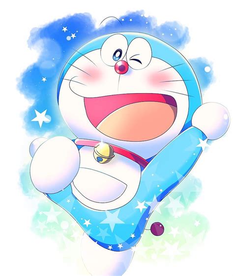 Doraemon, blue background, simple background, HD phone wallpaper | Peakpx