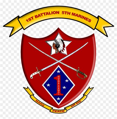 1-5 Battalion Insignia - 1st Battalion 5th Marines, HD Png Download - 1452x1420(#3289483) - PngFind