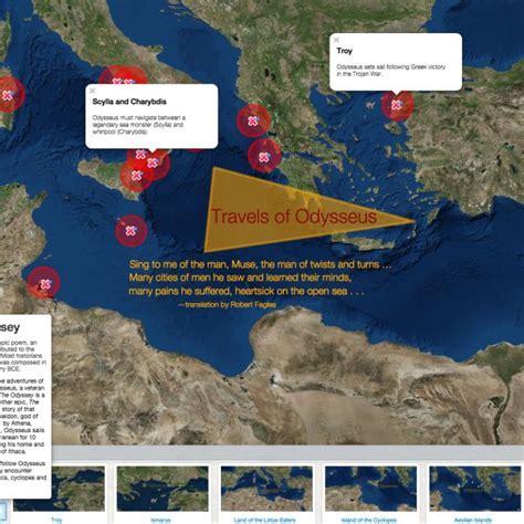 Odyssey Map Of Journey In Order