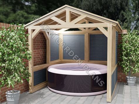 Outdoor Garden Spa or Hot Tub Shelter Build Plans Do It | Etsy