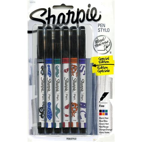 Sharpie Pens 6-Color Set - Walmart.com