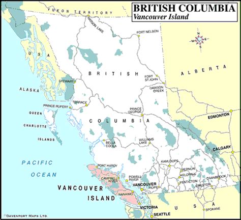 Map of British Columbia – Vancouver Island News, Events, Travel, Accommodation, Adventure, Vacations