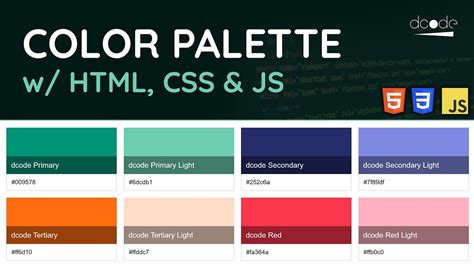 Creating a Color Palette using HTML, CSS & JavaScript - Project - YouTube