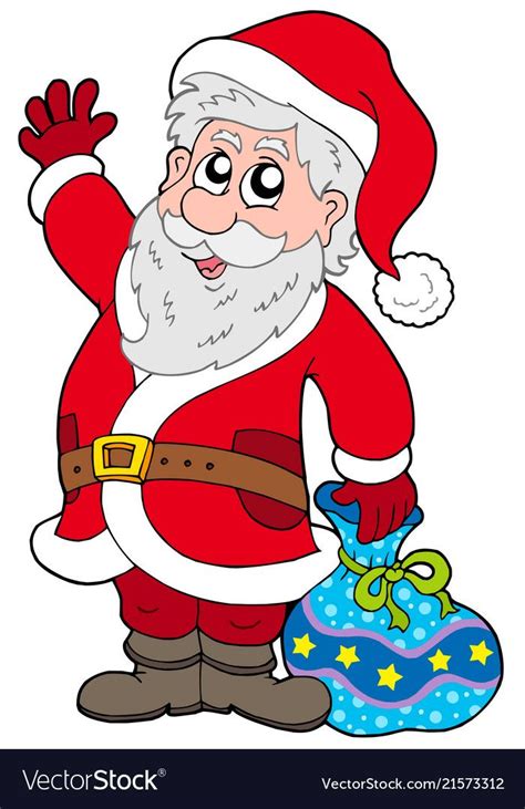 Cute santa claus with gifts Royalty Free Vector Image | Santa claus images, Drunk santa, Gift vector