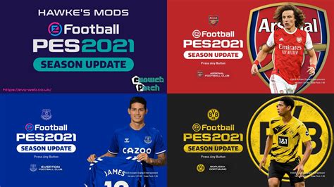 PES 2021 Graphic Menu Mod by Hawke (James:Everton/Arsenal/Borussia ...