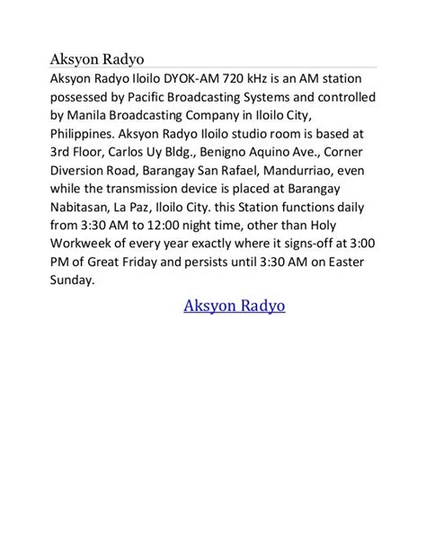 Aksyon radyo