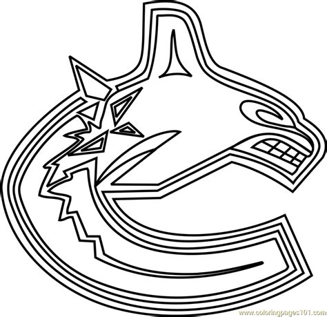 Vancouver Canucks Logo Coloring Pages | Vancouver canucks logo, Vancouver canucks, Coloring pages