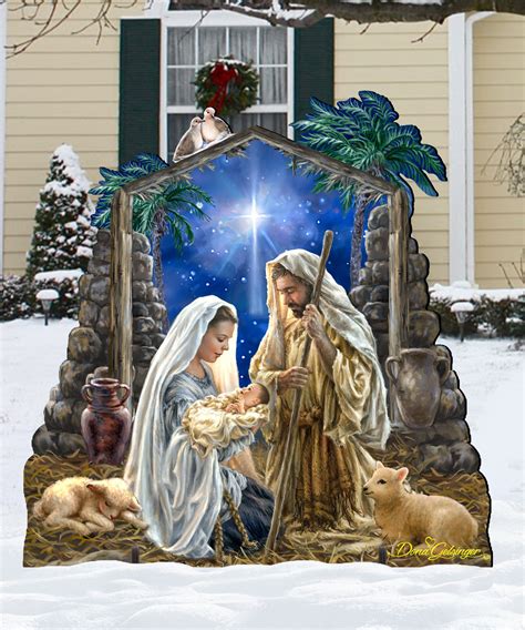 READY To SHIP - Outdoor NATIVITY Set Wooden Free-Standing Christmas ...