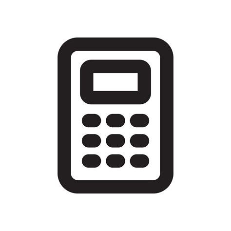 Calculator Icon with Outline Style 14530435 Vector Art at Vecteezy