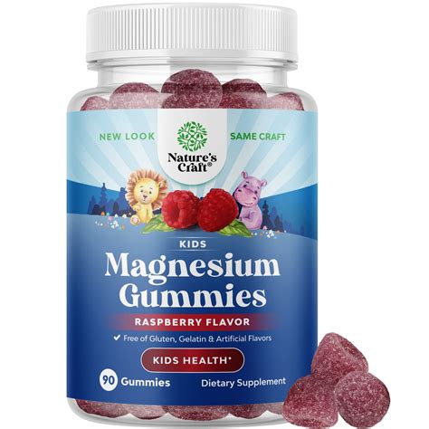 Relaxing Calm Magnesium Gummies for Kids - Great Tasting Kids Magnesium Gummies for Nerve Bone ...