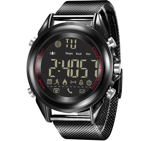 JEISO Bluetooth Smart Watch Alarm Clock Sport pedometer Waterproof Call ...