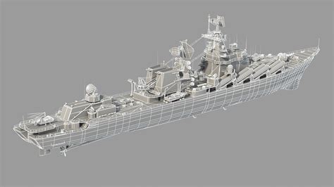 Cruiser Slava Class Moscow 3D model - TurboSquid 1886164