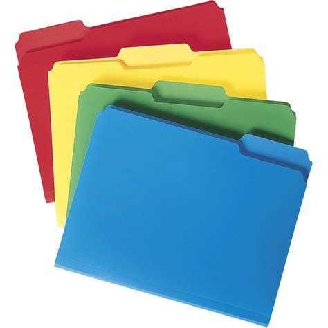 Smead Poly File Folders, 1/3 Tab, Assorted Colors, Letter Size, 24/Box - Walmart.com