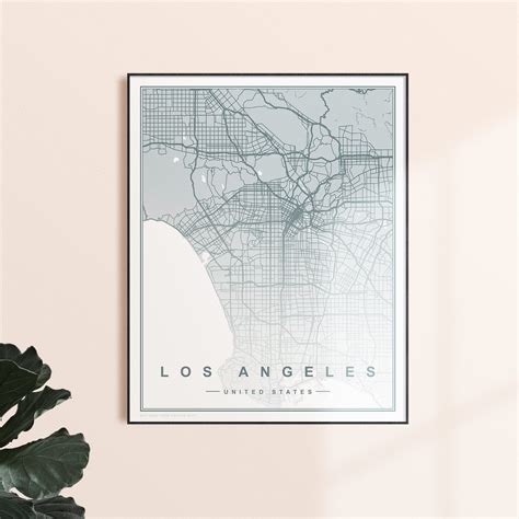 Los Angeles Map Print City Maps Poster DIGITAL DOWNLOAD | Etsy