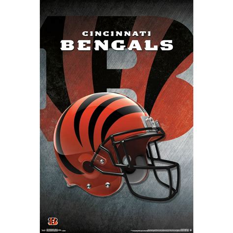 Cincinnati Bengals Helmet 22'' x 34'' Logo Poster - Walmart.com - Walmart.com