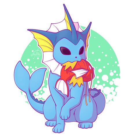 I've made a Vaporeon fan art, hope you like it :) : r/pokemon