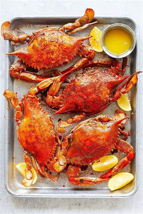 Blue Crab - Steamed Blue Crabs with Old Bay - Rasa Malaysia