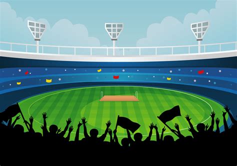 Cricket Stadium Vector Art, Icons, and Graphics for Free Download