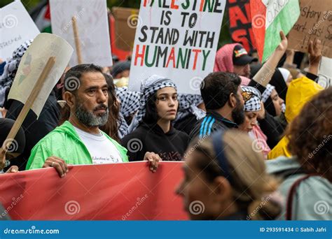 Washington, DC - 10-14-2023: Protest Signs at Palestine Protest in Washington DC Editorial Stock ...