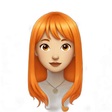 asian girl with bangs and black long hair | AI Emoji Generator