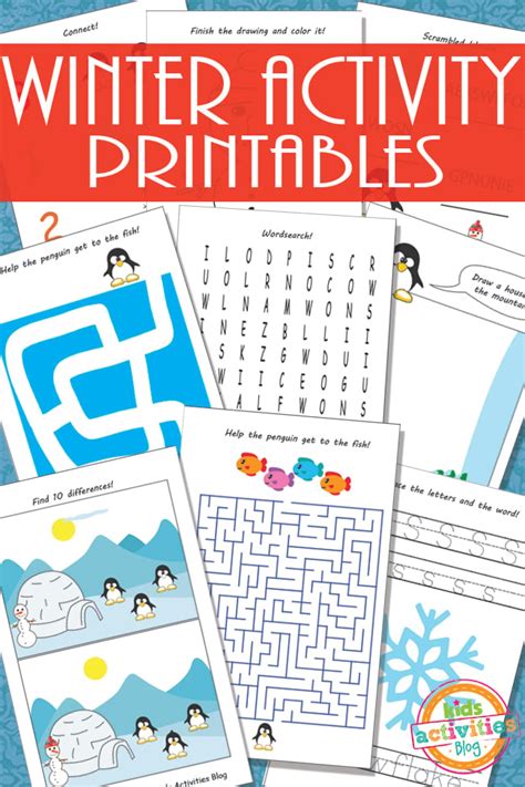 Printable Winter Activity Sheets for Kids | Kids Activities Blog