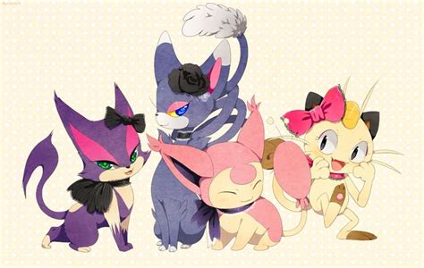 Glameow, Fanart - Zerochan Anime Image Board Pokemon Amv, Cat Pokemon, Pokemon Breeds, Black ...