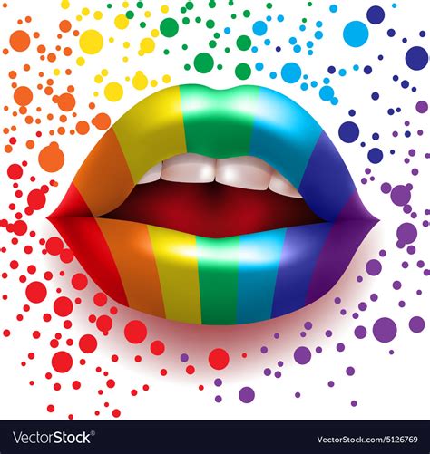 Rainbow lips Royalty Free Vector Image - VectorStock