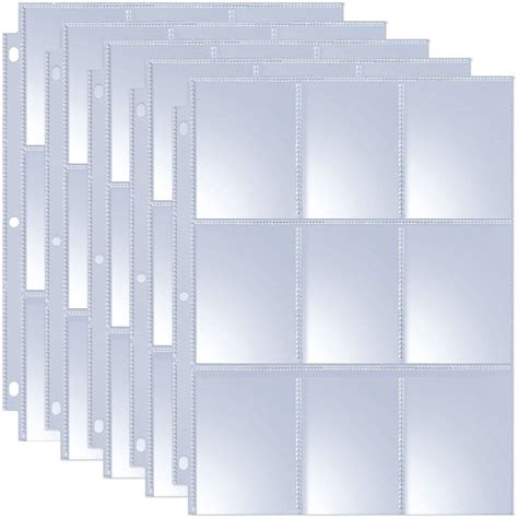 Buy MaxGear Card Binder Sleeves, 40 Pack Baseball Trading Card Page Protectors 9 Pocket for 3 ...