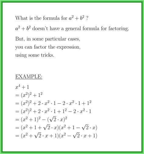 a^2 + b^2 (formula and example) – LUNLUN.COM