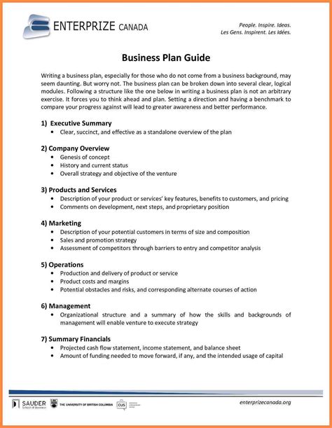 Non Profit Business Plan Template Free Download - Parahyena.com