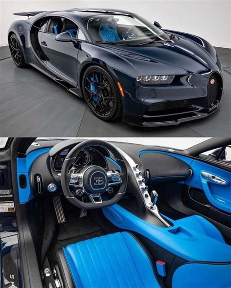 2018 Bugatti Chiron in Blue Carbon with Beluga and Light Blue Sport ...