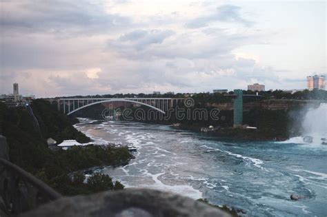 Rainbow Bridge at Niagara Falls in Ontario, Canada Stock Photo - Image ...