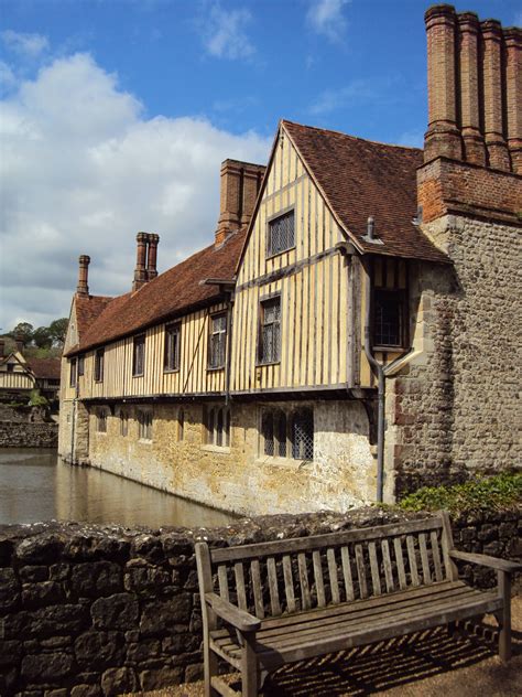 Ightham Mote, a manor house surrounded by a moat, dates from the 14th ...