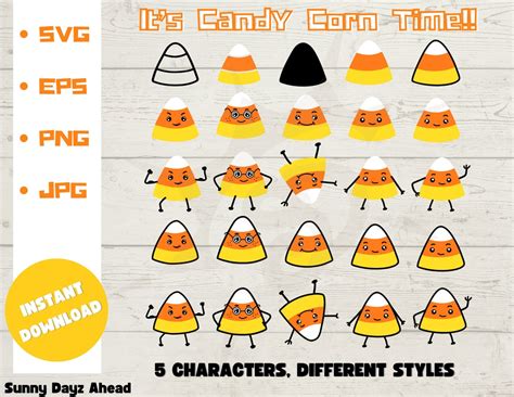 Cute Halloween SVG Bundle Candy Corn Clipart Fall SVG Trick - Etsy