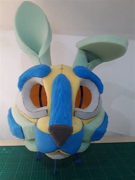 Rabbit Fursuit Head Template Bunny Digital PDF Pattern for DIY Foam Crafting Full-sized and Mini ...