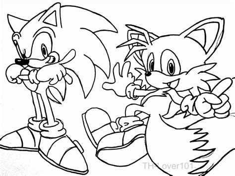 Sonic The Hedgehog Coloring Pages Tails - Coloring Home