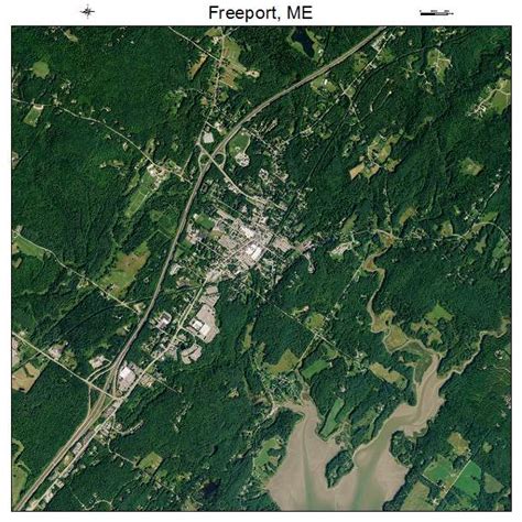 Aerial Photography Map of Freeport, ME Maine