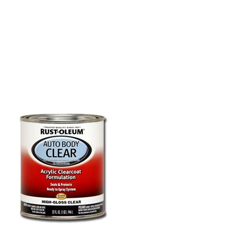 Rust-Oleum Automotive 1 qt. High-Gloss Clear Auto Body Acrylic Clearcoat Paint-253522 - The Home ...