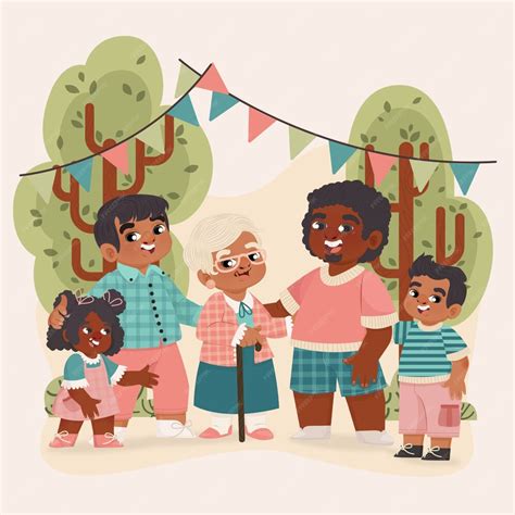 Free Vector | Hand drawn family reunion illustration