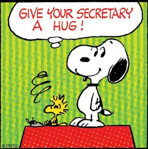 Secretary Day | Charlie brown and snoopy, Snoopy and woodstock, Secretary