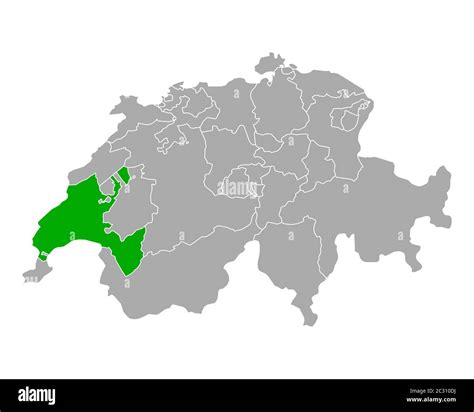 Map of Vaud in Switzerland Stock Photo - Alamy