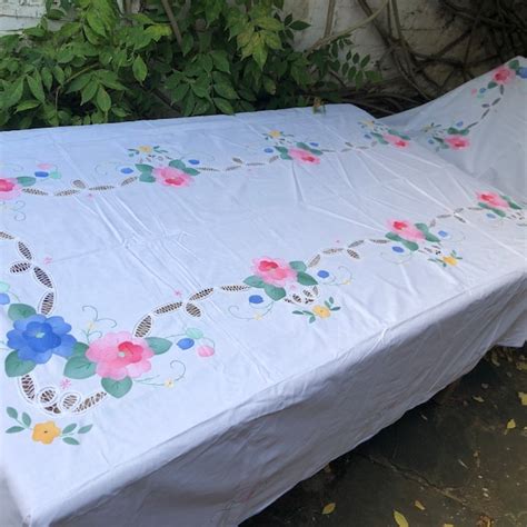 Embroidered Tablecloth - Etsy